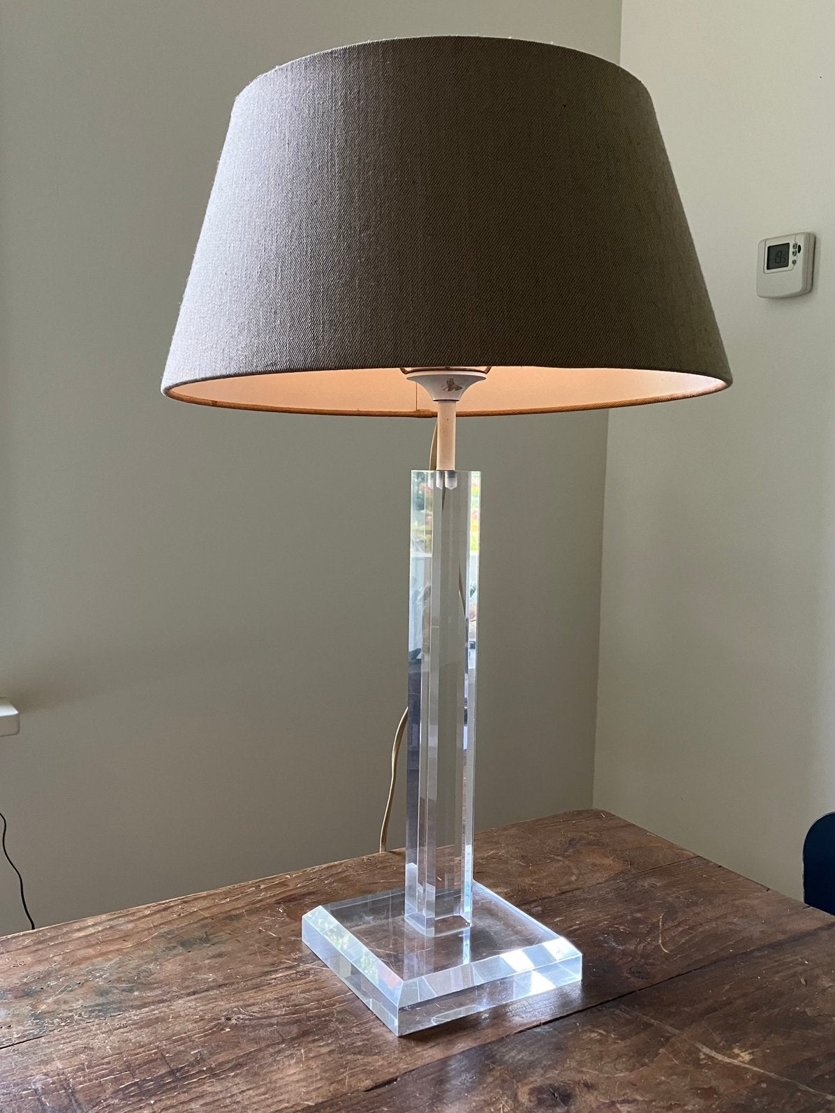 Plexiglas tafellamp inclusief kap, Huis en Inrichting, Ophalen, Gebruikt, 60 cm, Schemerlamp