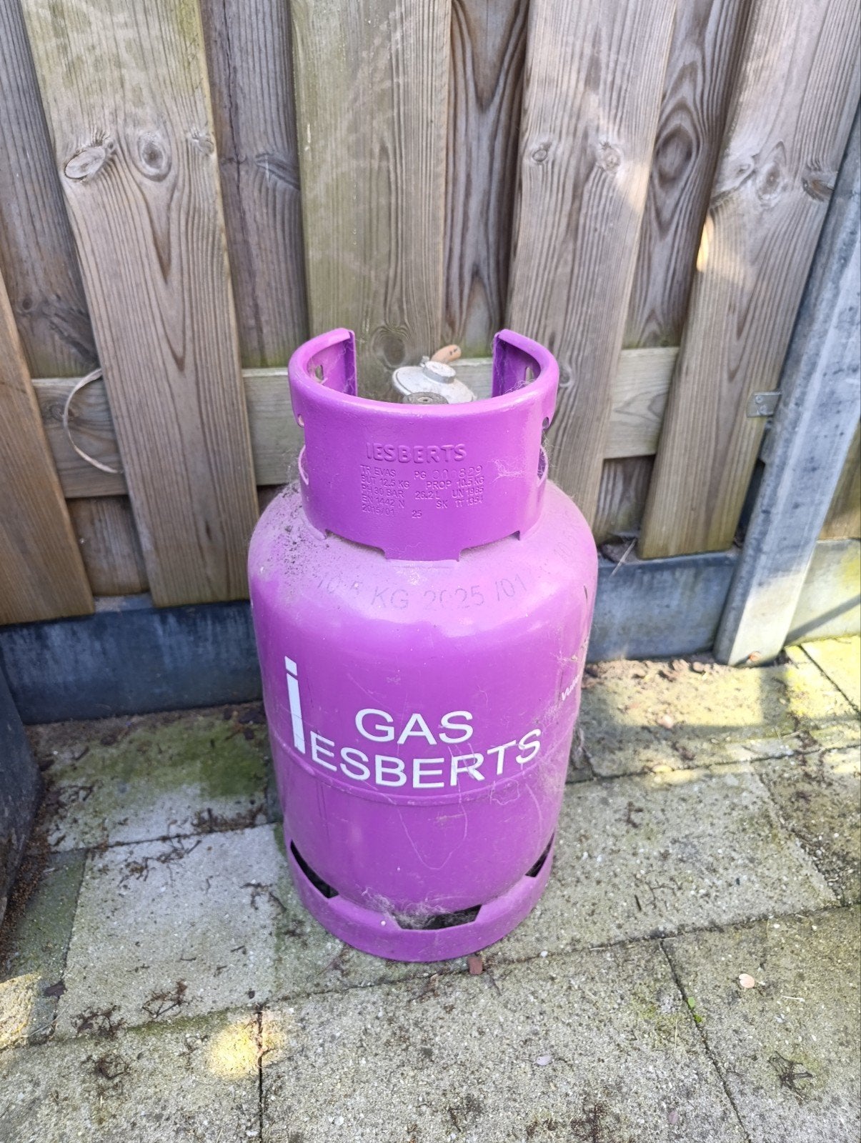 Gasfles Esberts - Leeg (5 kg), Ophalen, Gebruikt