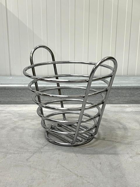 Vintage fruitmand retro chroom design jaren 90 fruit basket, Overige materialen, Gebruikt, Mand, Rond