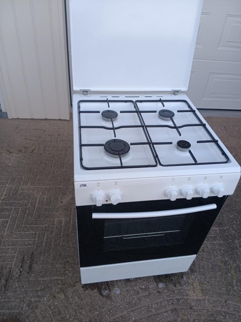 ATNA Vrijstaand Gasfornuis met Oven - Wit, 60 cm of meer, Zo goed als nieuw, Gas, Vrijstaand