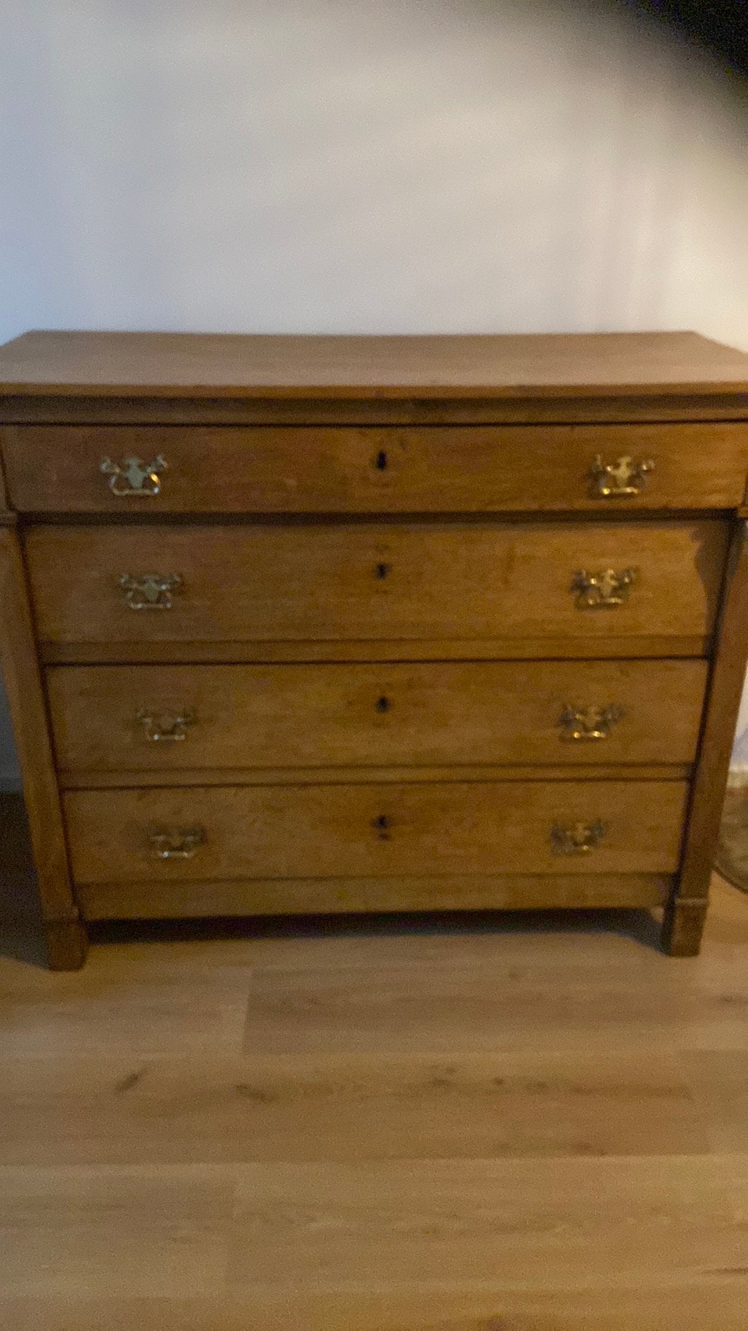 Eiken ladekast, Ophalen, 100 tot 150 cm, Zo goed als nieuw, Minder dan 100 cm