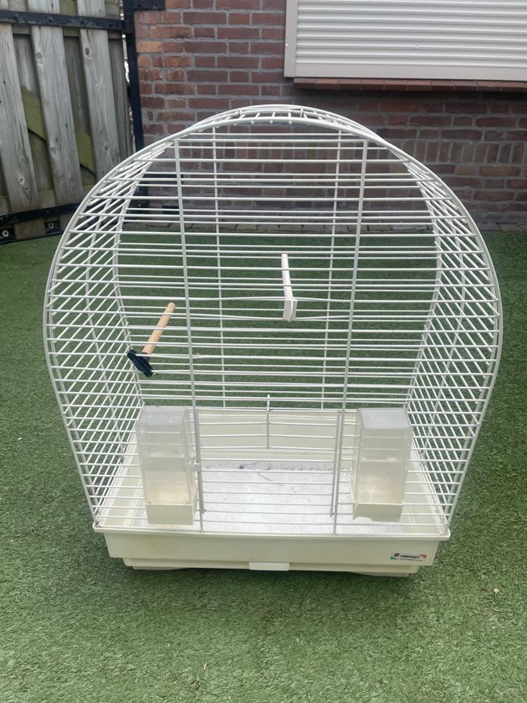 Vogelkooi ff lezen, Ophalen, Gebruikt, Metaal, Vogelkooi