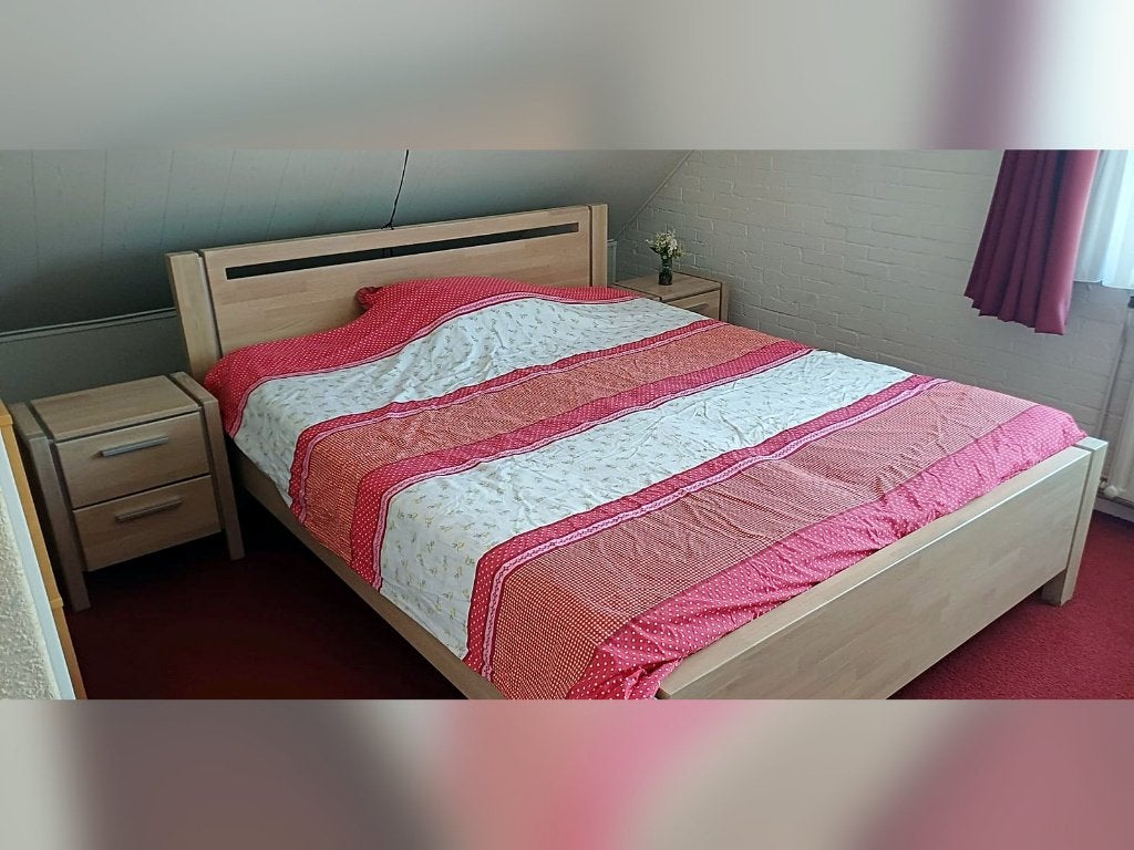 Tweepersoonsbed (licht eiken), Ophalen, Overige kleuren, Tweepersoons, Zo goed als nieuw