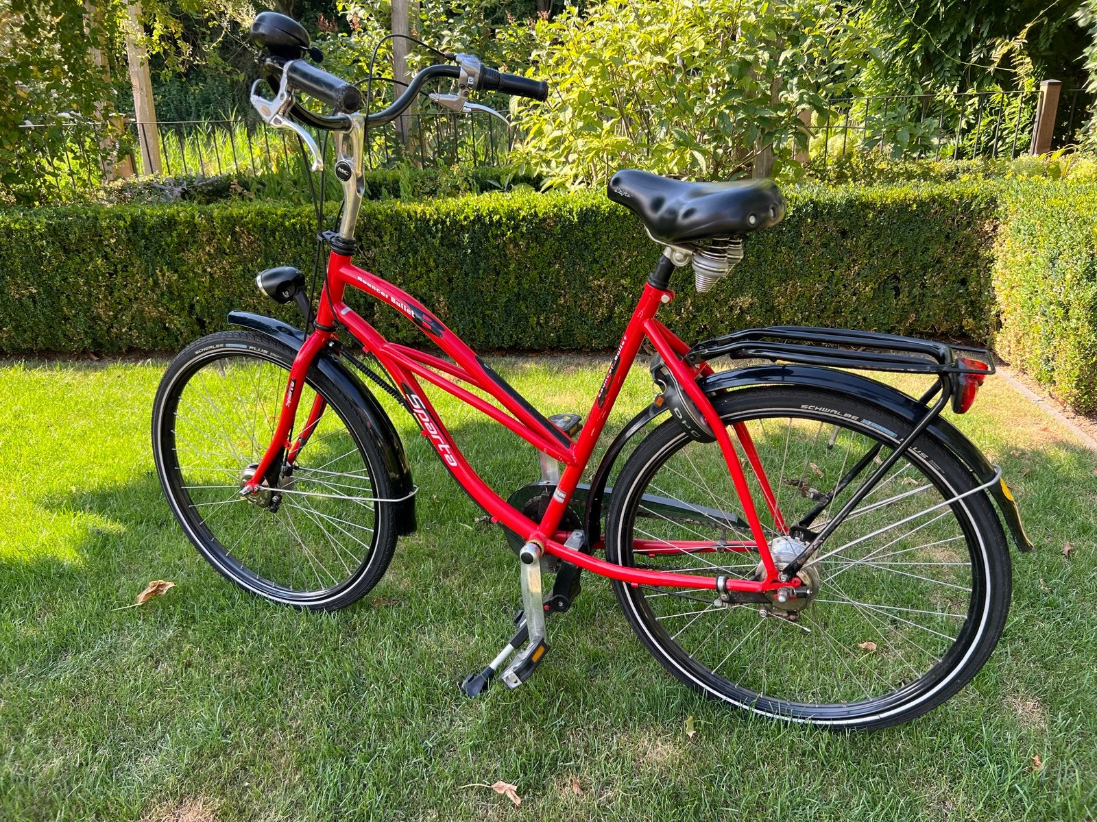 Sparta Bouncer Bullet Damesfiets - Rood/Zwart, 7 versn., Sparta, Versnellingen, Ophalen of Verzenden, Trommelrem