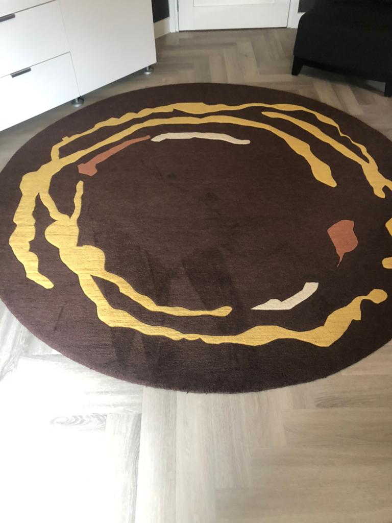 Prachtig rond vloerkleed Nepal Namaste Badal De Munk Carpets, Huis en Inrichting, Stoffering | Tapijten en Kleden, Ophalen, Wit