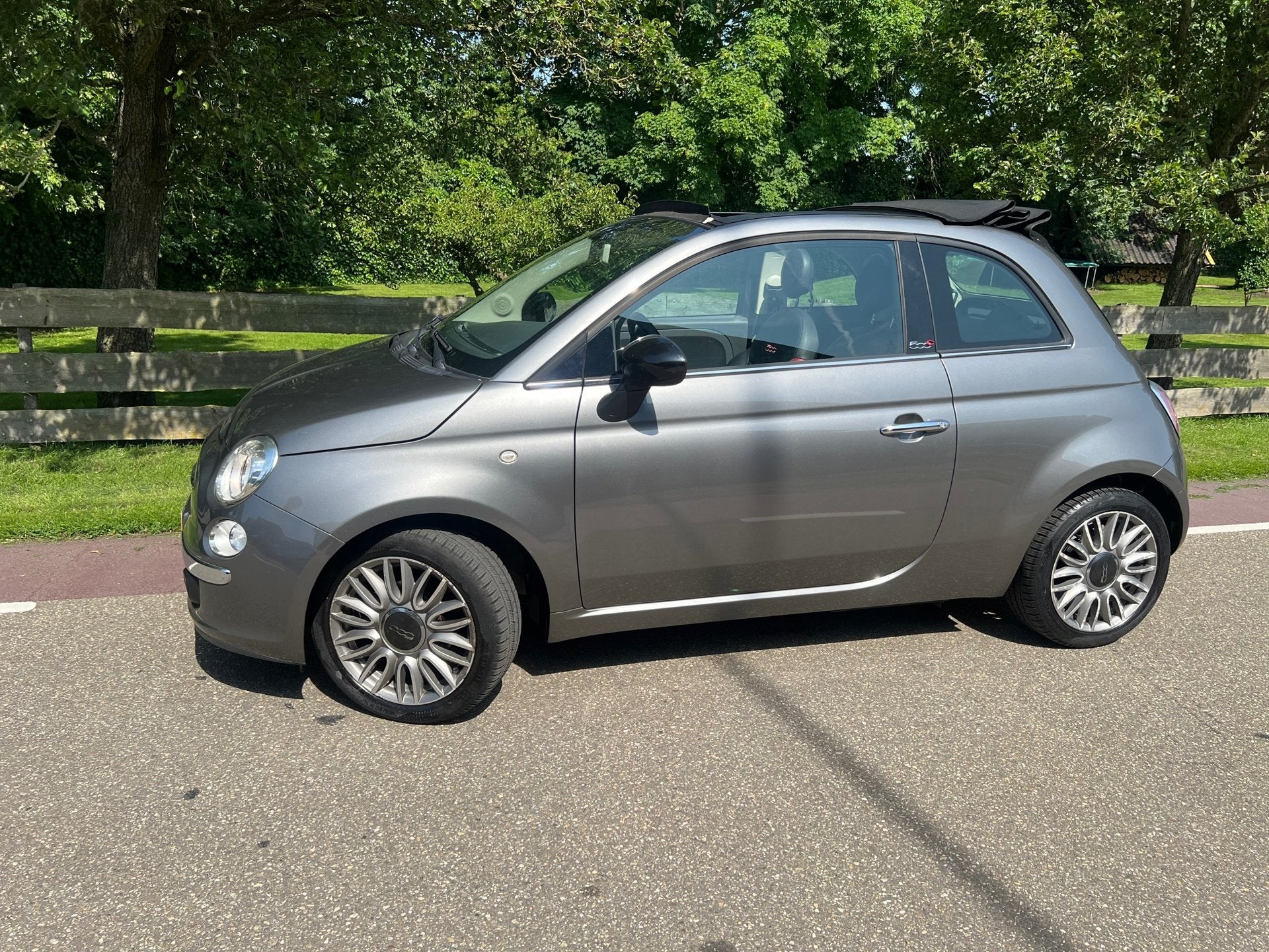 Fiat 500 C 0.9 TwinAir Turbo Cult Cabriodak Clima Leder, Gebruikt, Cabriolet, Bedrijf, Handgeschakeld