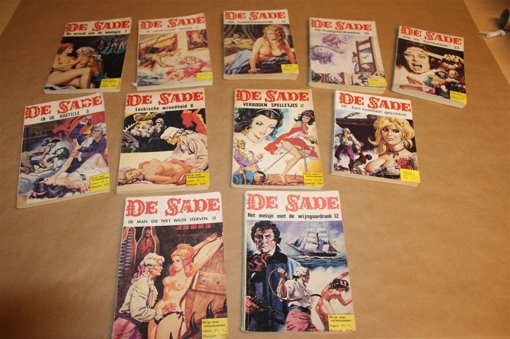 De Sade – 11 Delen [Erotische Stripreeks], Eén stripboek, Ophalen of Verzenden, Gelezen