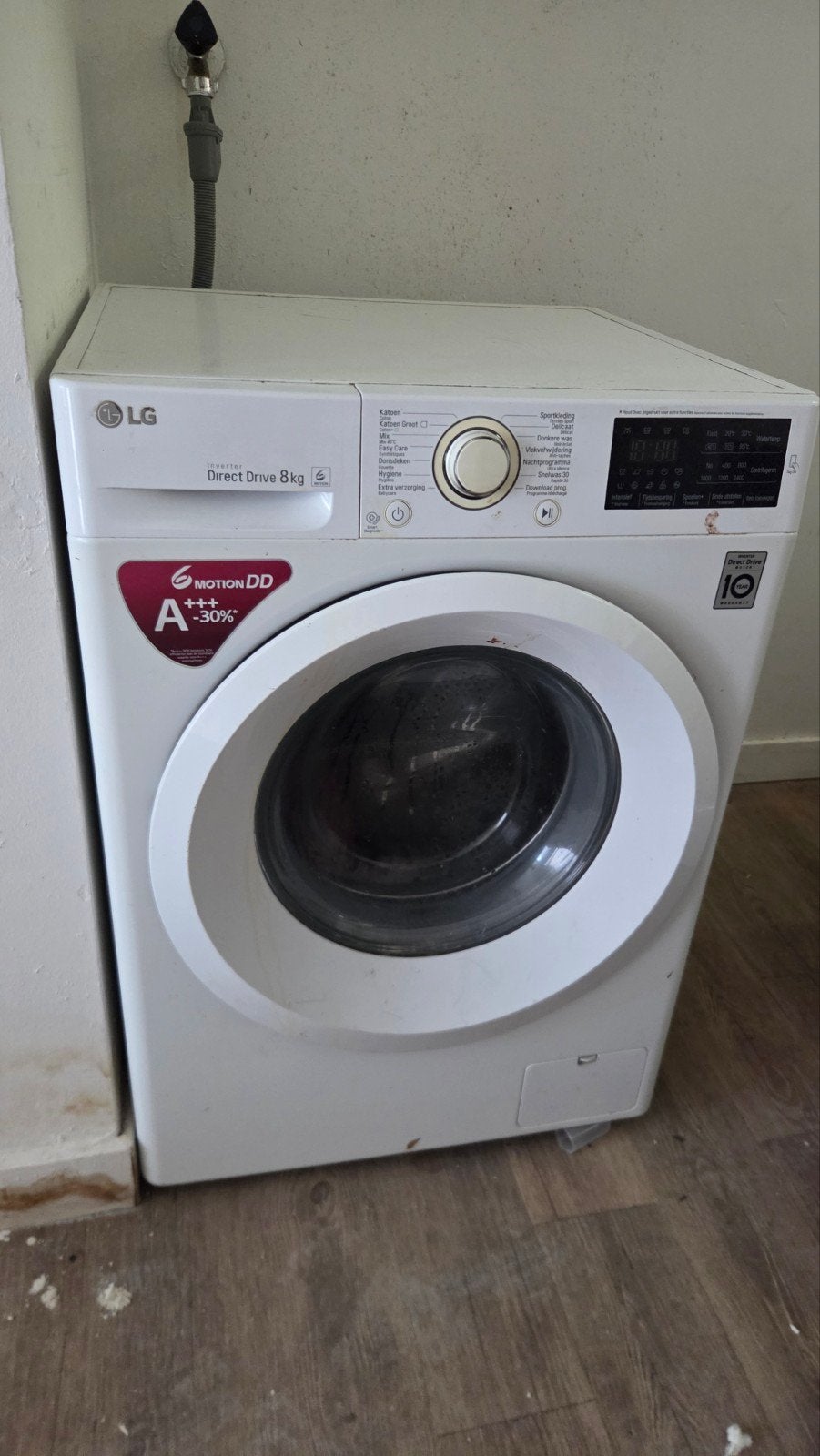 LG Direct Drive 8kg Wasmachine A+++ -30%, Witgoed en Apparatuur, Wasmachines, Gebruikt, Voorlader, 8 tot 10 kg, 85 tot 90 cm, 1200 tot 1600 toeren