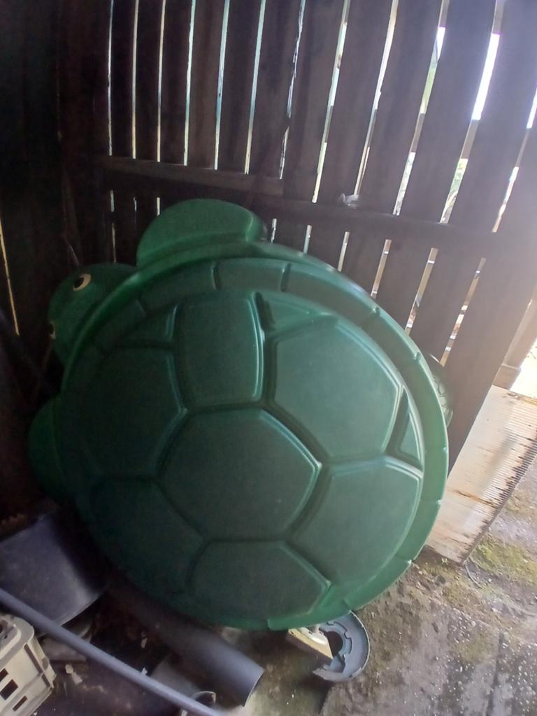 Leuke groene schildpad zandbak voor kinderen, Ophalen of Verzenden, Gebruikt
