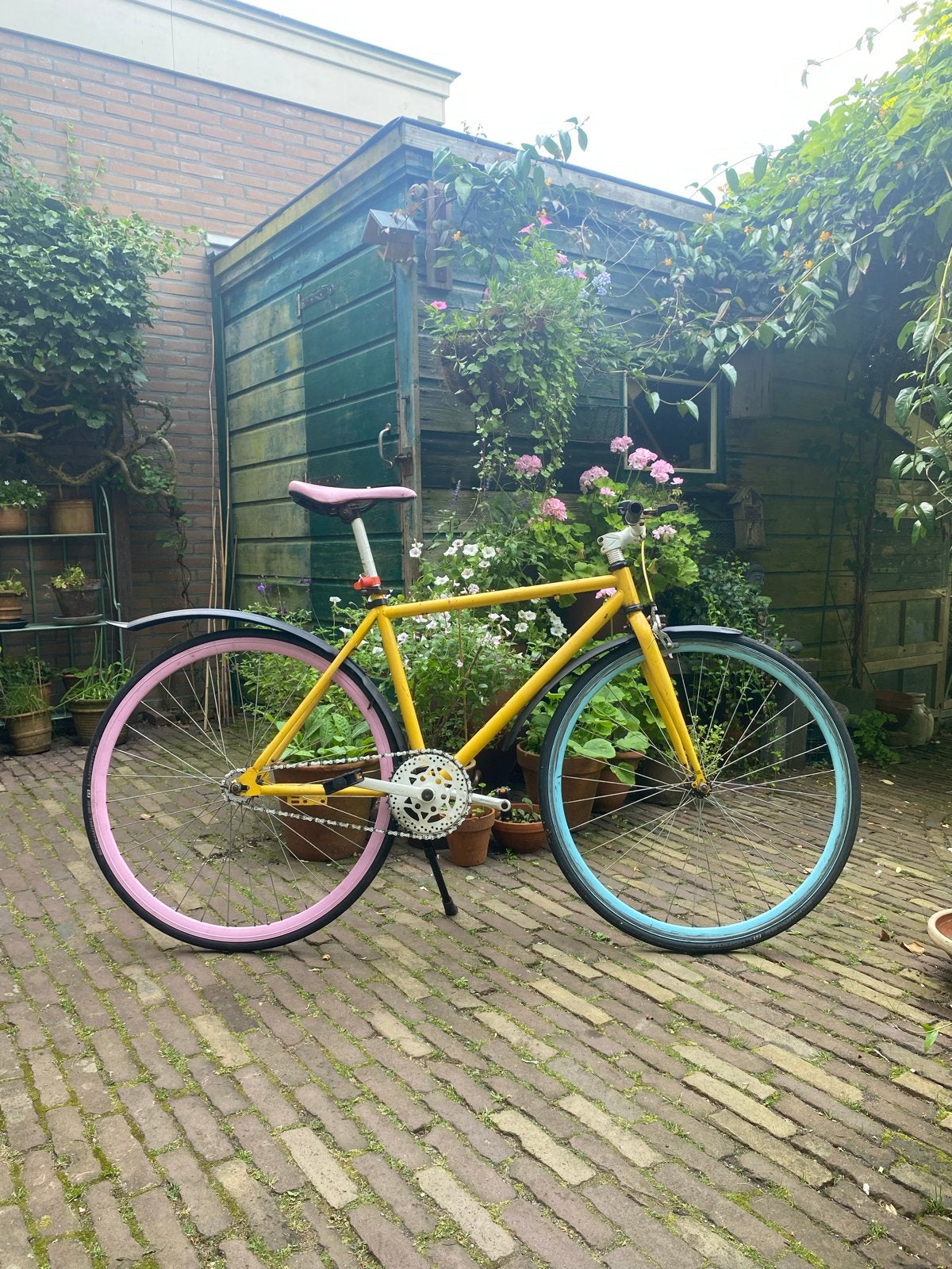 Fixed Gear / Single Speed Fiets (Fixie), Fietsen en Brommers, Gebruikt, Velgrem, Minder dan 49 cm, Ophalen