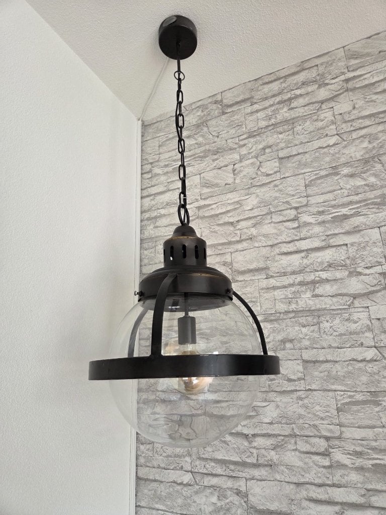 Riverdale Boston Hanglamp Metaal Donkergrijs, Ophalen of Verzenden, Zo goed als nieuw, Metaal