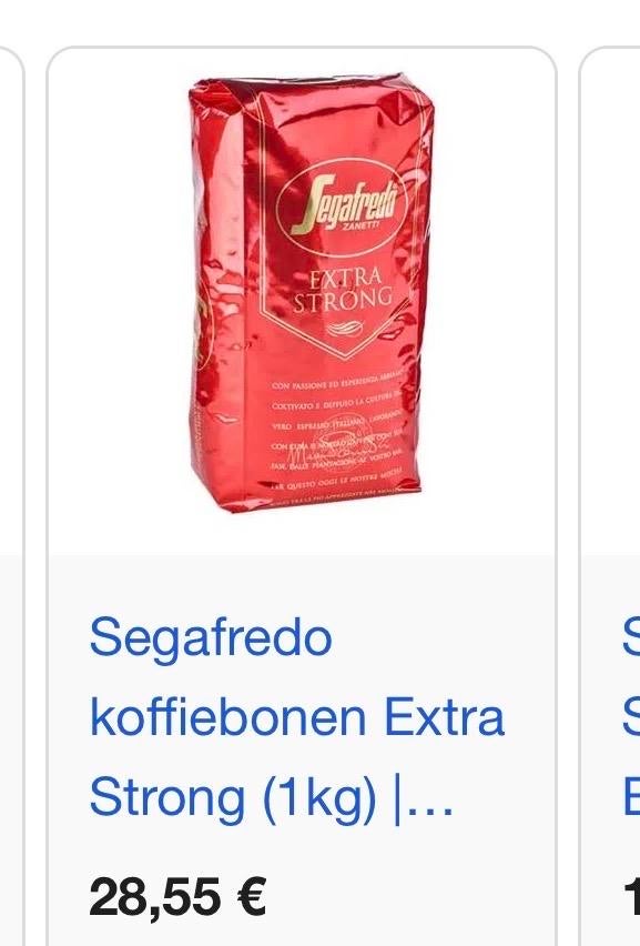 Segafredo extra strong 3kg koffiebonnen, Ophalen of Verzenden