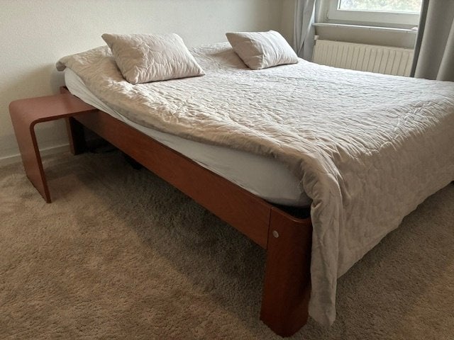 Auping Auronde 180200 — prachtig bruin, inclusief 2 tafels, Ophalen, Bruin, Designklassieker die jarenlang meegaat, Tweepersoons