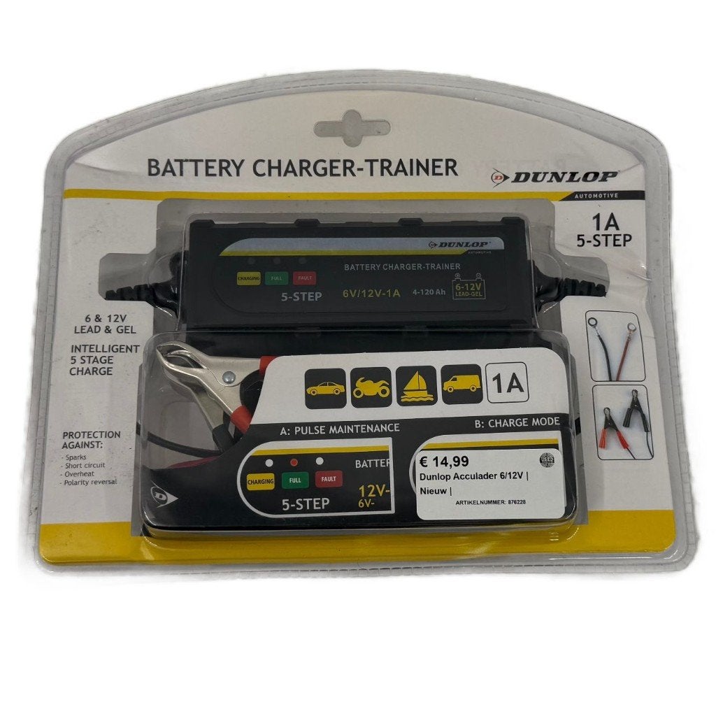 Dunlop Acculader 6/12V | Nieuw |, Dordrecht@usedproducts.nl, Toulonselaan 72, Nieuw, Ophalen of Verzenden