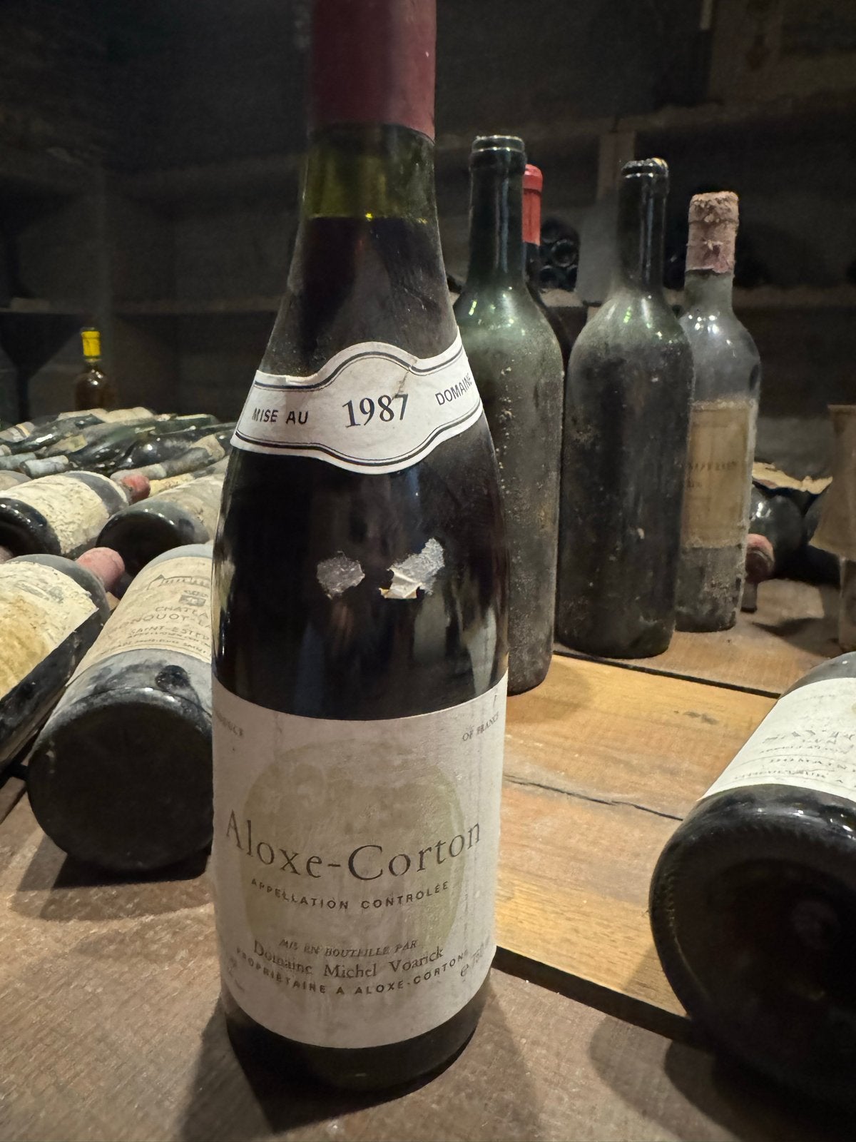 Aloxe-Corton 1987, Domaine Michel Voarick - Wijnkelder Oprui, Ophalen, Frankrijk, Zo goed als nieuw, Rode wijn