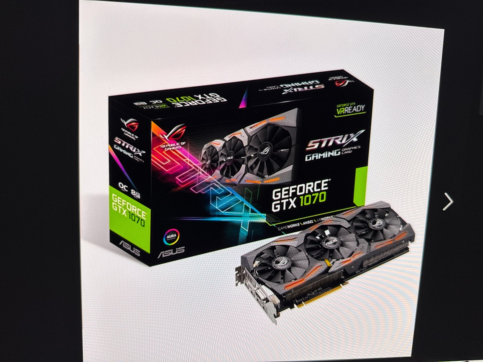 ASUS ROG Strix GeForce GTX 1070 OC - Grafische kaart, PCI-Express 3, HDMI, Ophalen of Verzenden, Nvidia
