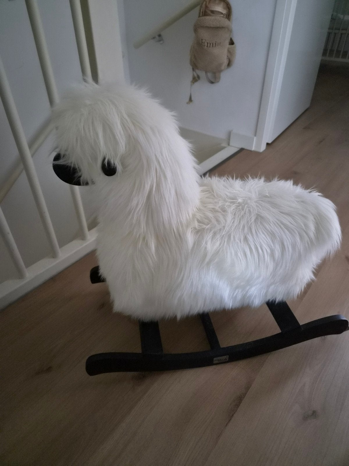 Hobbelschaap - Wit en Zacht Schommelschaap voor Kinderen, Ophalen, Zo goed als nieuw, Overige typen
