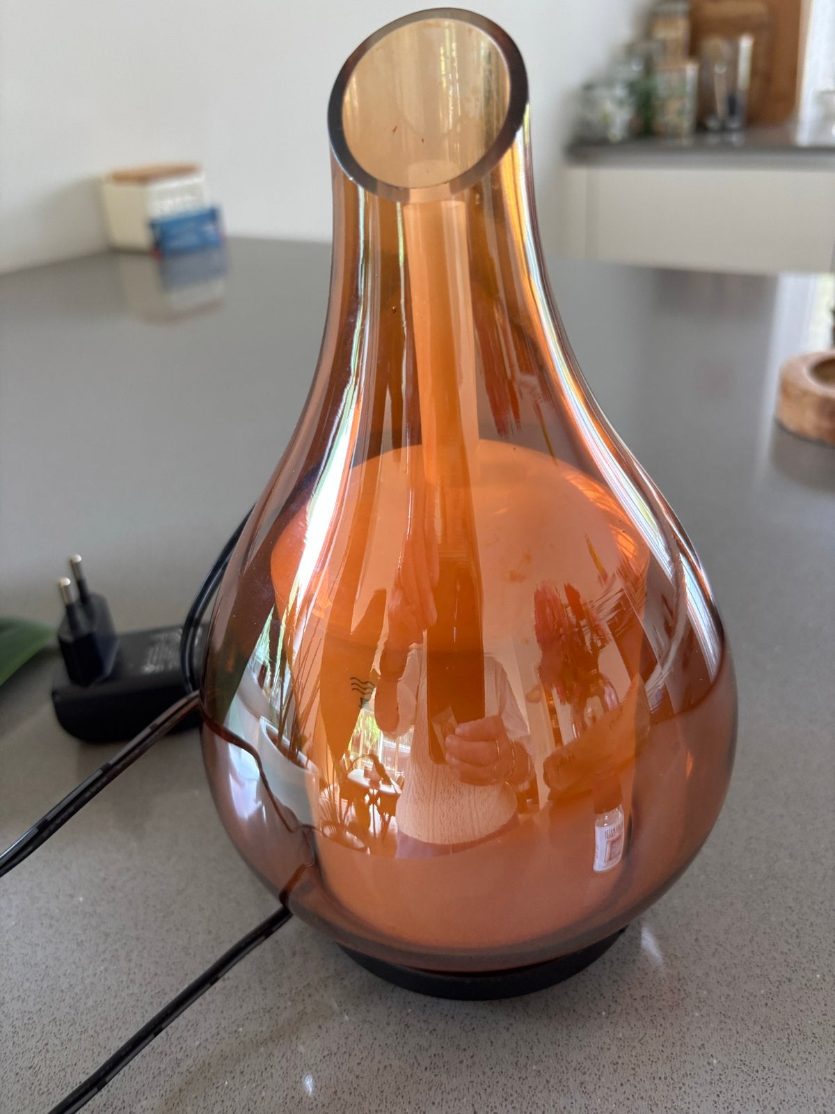 Geurbrander met oplader en 3 flesjes olie - Home Societie, Ophalen, Zo goed als nieuw, Oranje