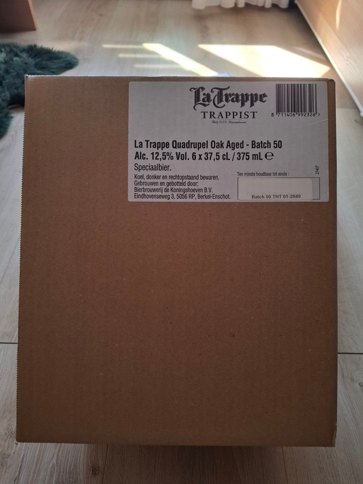 Zes flessen La Trappe Quadrupel Oak Aged Batch 50, Verzamelen, Ophalen of Verzenden, Nieuw, Flesje(s), La Trappe