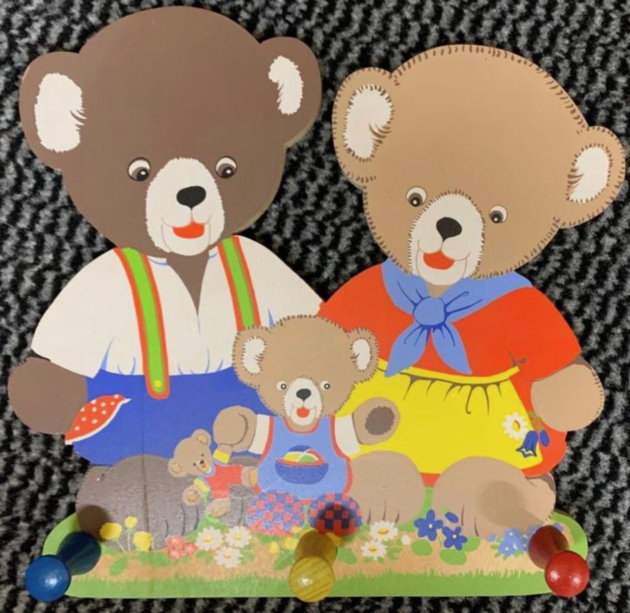 Leuke kinderkapstok met berenfamilie, Ophalen of Verzenden, Zo goed als nieuw, Kapstokje