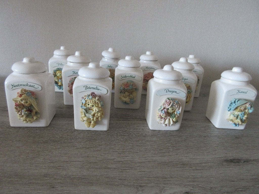 Goldina Kruidenpotjes Met Deksel, Ophalen of Verzenden, Gebruikt