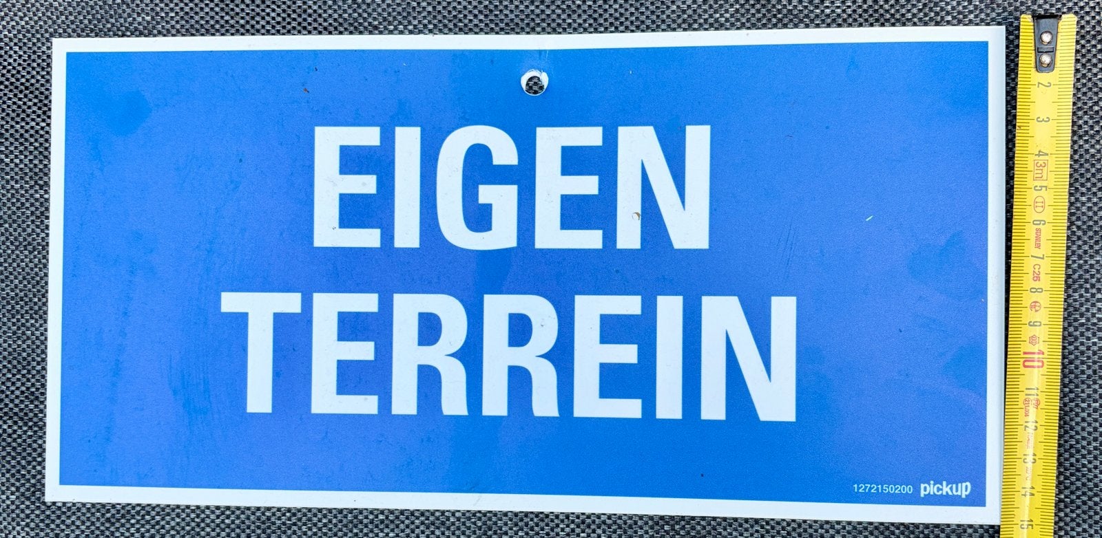 Weerbestendig plastic bordje “Eigen Terrein”, Ophalen of Verzenden, Nieuw
