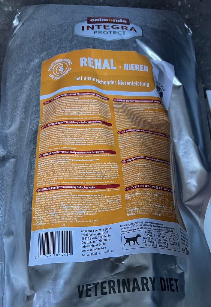 Renal hondenbrokken speciaal voor nieren, Ophalen, Hond