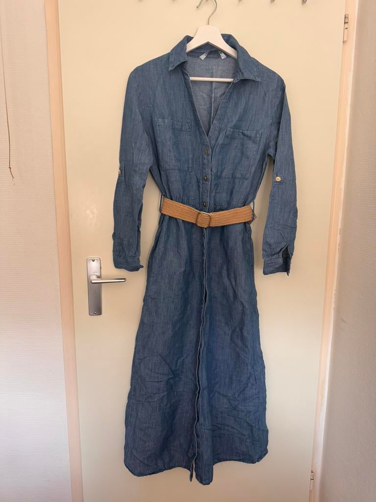 zara spijker jurk maat S, Kleding | Dames, Ophalen of Verzenden, Zo goed als nieuw, Blauw, Boven de knie
