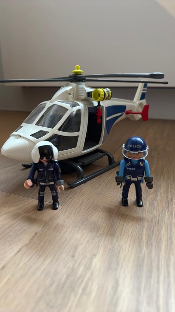 Playmobil politiehelicopter, Ophalen of Verzenden, Zo goed als nieuw