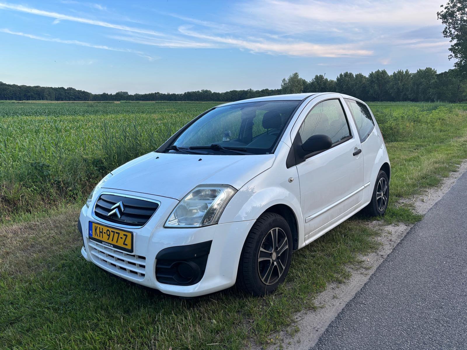 Citroën C2 1.1 I 2009 Wit, Airco, Voorwielaandrijving, 450 kg, 4 cilinders, 4 stoelen