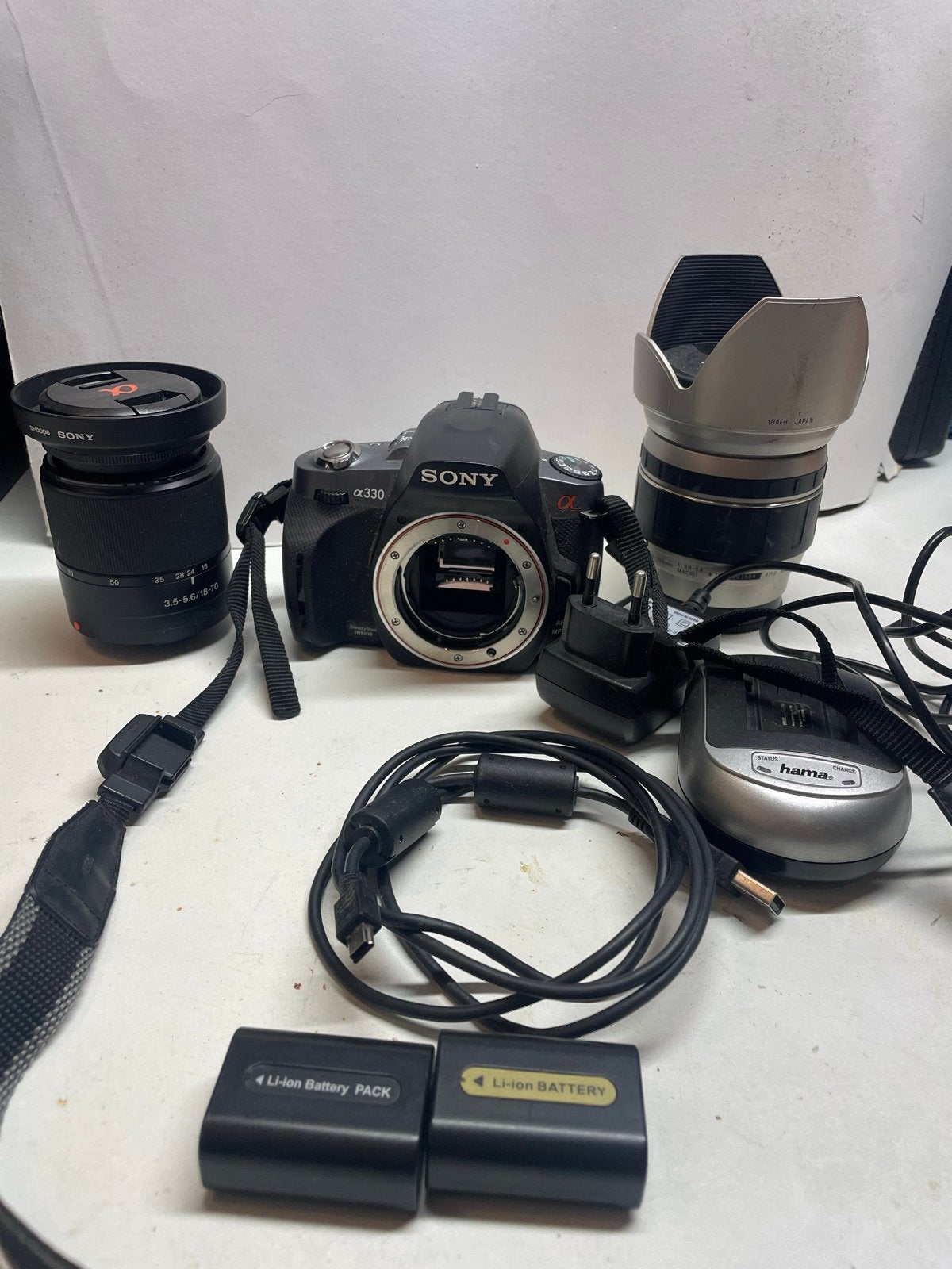 Sony Alpha a330 Spiegelreflexcamera met 2 lenzen, Audio, Tv en Foto, Fotocamera's Digitaal, Ophalen, Gebruikt, Spiegelreflex, 10 Megapixel