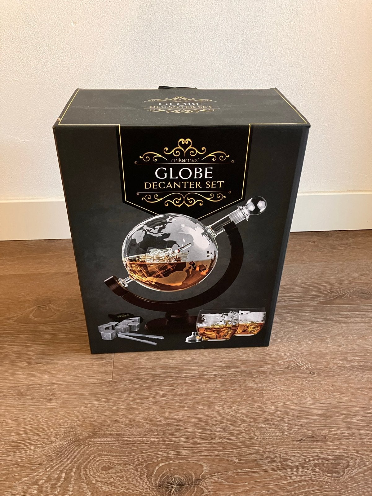 Mikamax Globe Decanter Set met Glazen, Ophalen, Nieuw, Glas, Modern