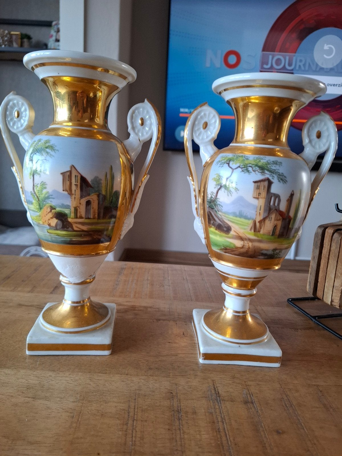 Antieke Franse empire vaas (Vieux Paris porselein), Ophalen of Verzenden