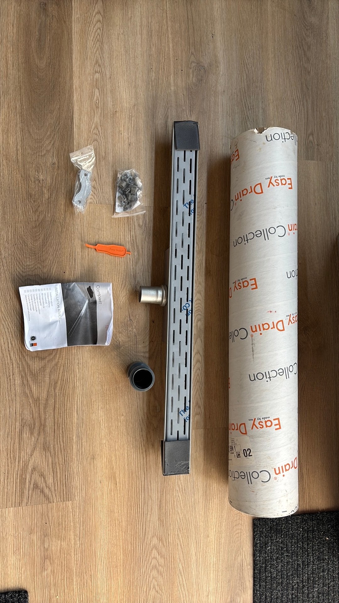 Easy drain douchegoot 80 cm compact (ondiep), Ophalen of Verzenden, Nieuw, Douche