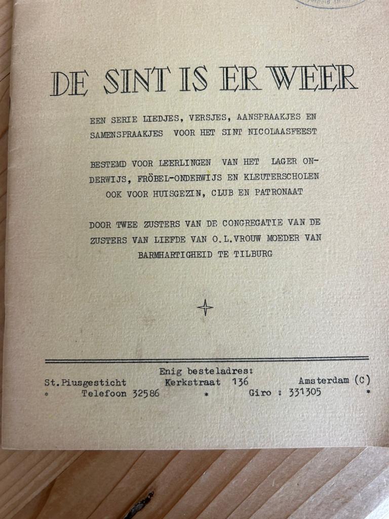BOEKJE MET SINTERKLAASLIEDJES, Diversen, Sinterklaas, Ophalen of Verzenden, Gebruikt