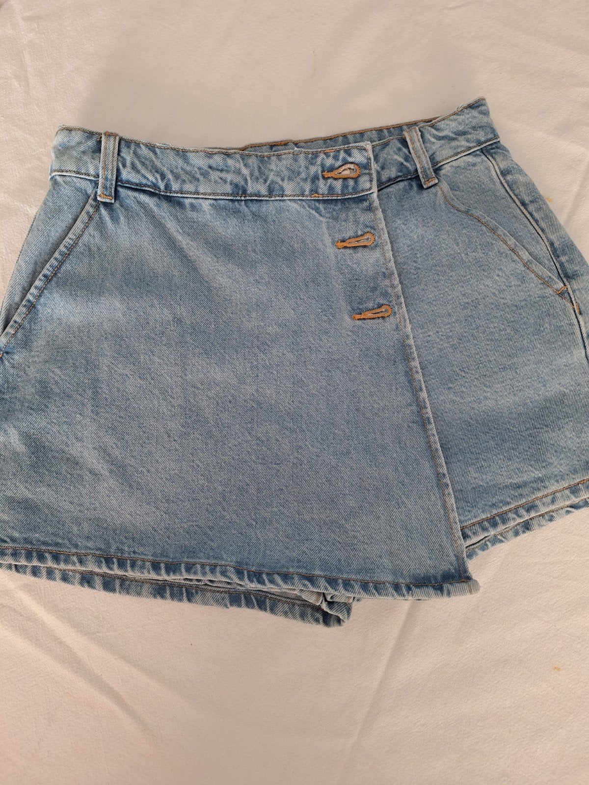Skort Zara jeans kort maat S, Ophalen of Verzenden, Zo goed als nieuw, Blauw, W28 - W29 (confectie 36)