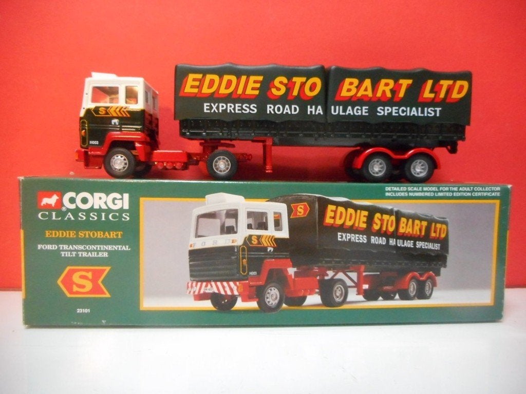 CORGI FORD TRANSCONTINENTAL EDDIE STOBART Ltd, UK 23101, Ophalen of Verzenden, Nieuw, Bus of Vrachtwagen, Corgi