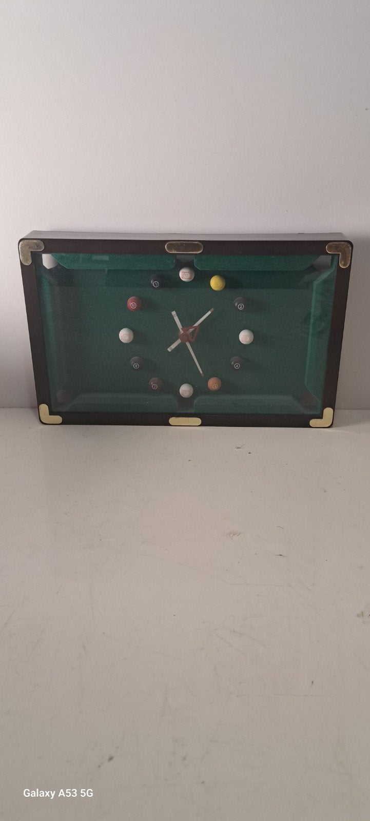 Vintage Wandklok Pooltafel Design - Uniek en Decoratief, Ophalen of Verzenden
