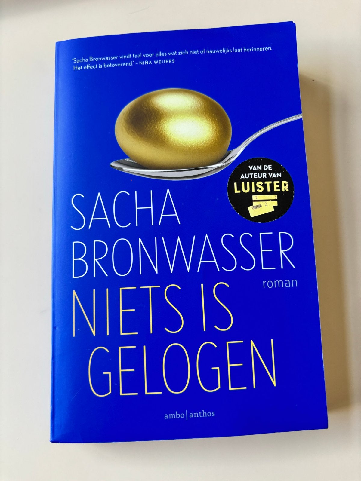 Sacha Bronwasser - Niets is Gelogen (Roman), Ophalen of Verzenden, Zo goed als nieuw, Nederland