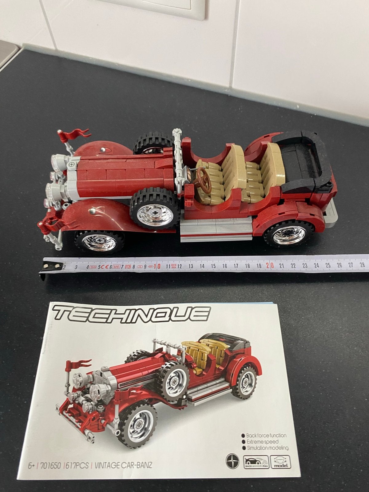 Vintage Auto van bouwstenen - Compatibel met LEGO, Ophalen of Verzenden, Gebruikt, Overige merken