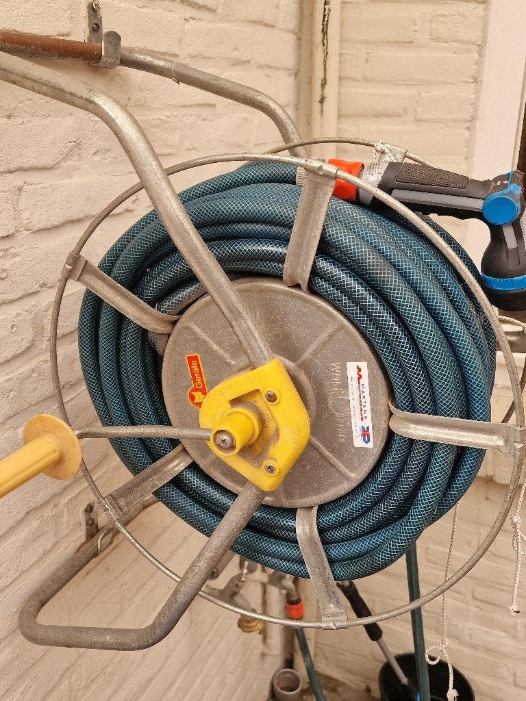 Slangenhaspel, Ophalen, Gebruikt, Tuinslang