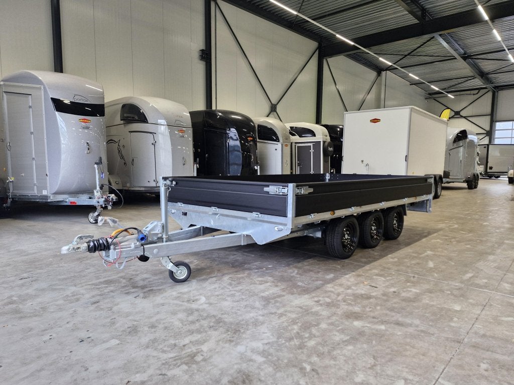 Henra plateauwagen 401x202 tridem black slede rijplaten., Nieuw