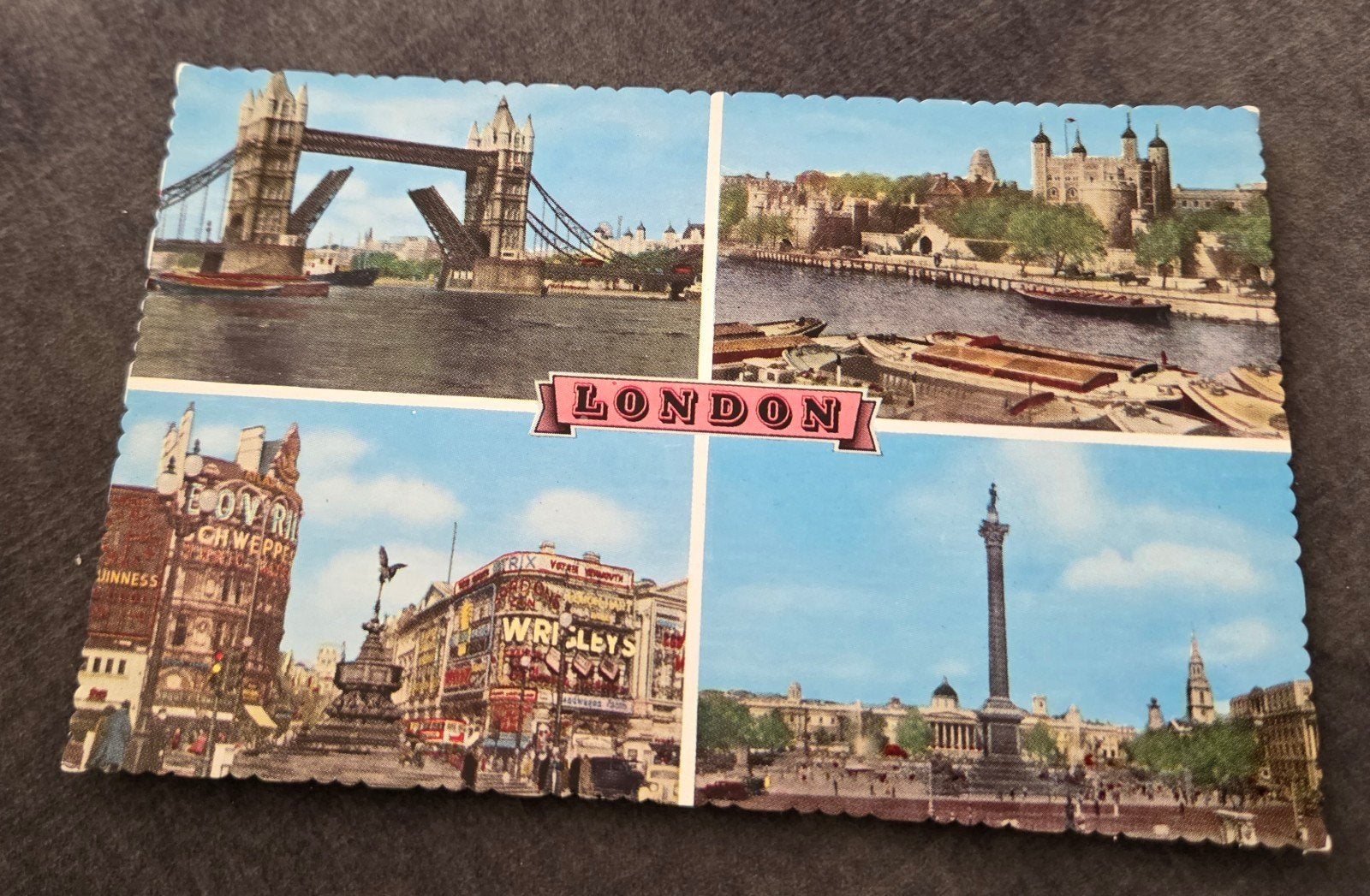 Londen: Tower Bridge, Piccadilly Circus, Verzamelen, Verzenden, 1940 tot 1960, Gelopen, Engeland