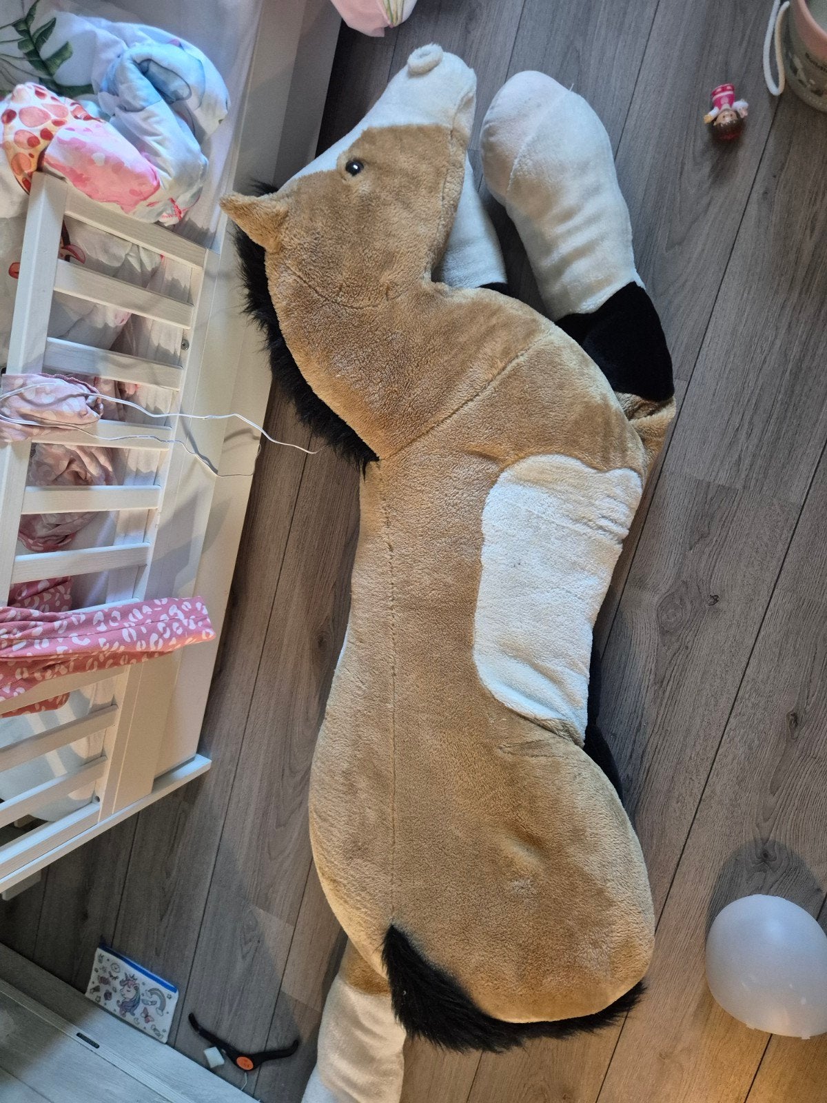 mega pluche paard ruim 1 meter, Ophalen, Bruin, Paard, Groot (groter dan 80 cm)