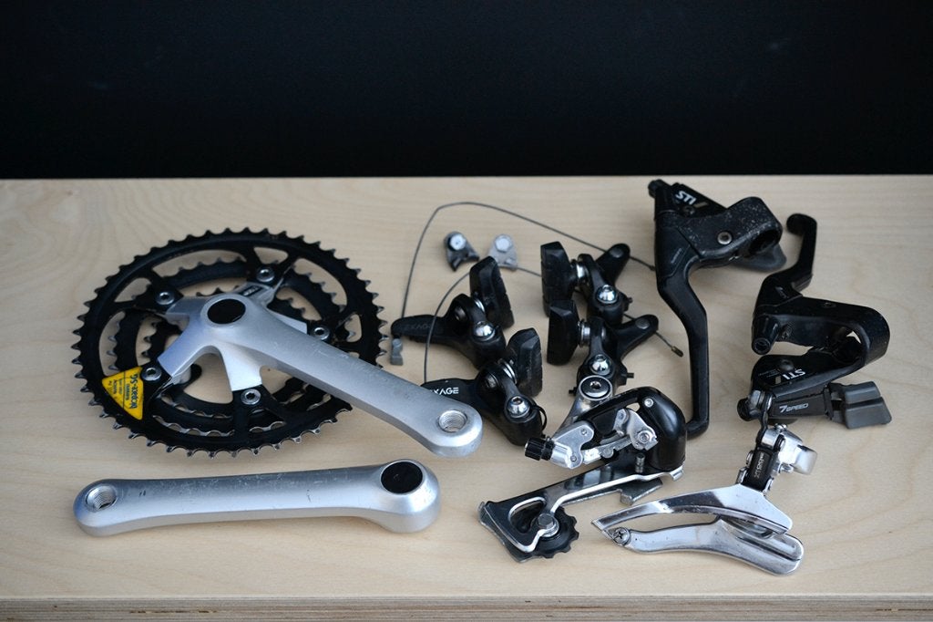 Shimano Exage 300 LX vintage groepset, Ophalen of Verzenden, Gebruikt, Mountainbike, Shimano LX