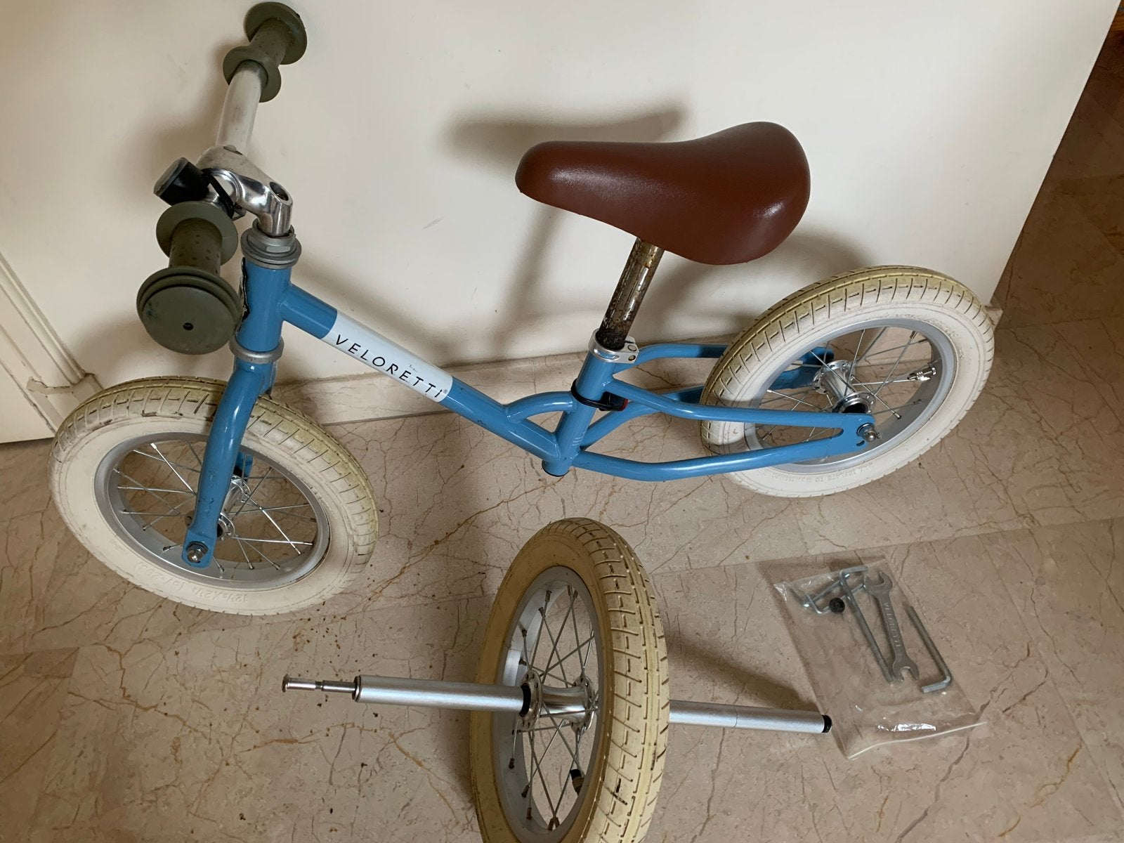 Veloretti loopfiets - Blauw, zo goed als nieuw, Ophalen, Gebruikt, Minder dan 16 inch