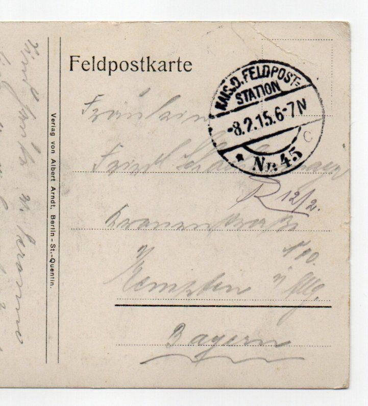 Gruss aus St. Quentin Platz Feldpost 1915, Ophalen, Voor 1920, Gelopen, Frankrijk