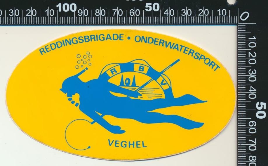 Sticker: Reddingsbrigade Onderwatersport Veghel, Verzamelen, Ophalen of Verzenden, Zo goed als nieuw, Bedrijf of Vereniging