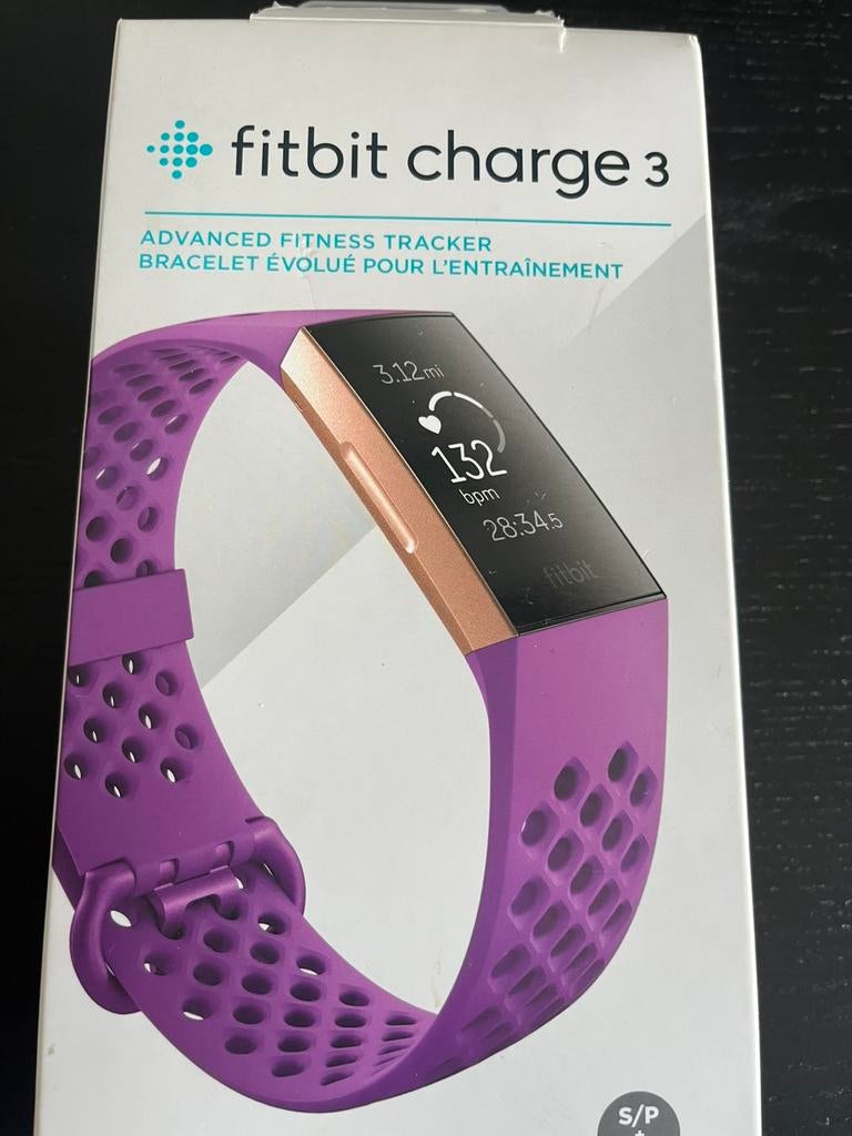 Fitbit charge 3, Gebruikt, Paars, Ophalen of Verzenden, Fitbit charge 3 en 4