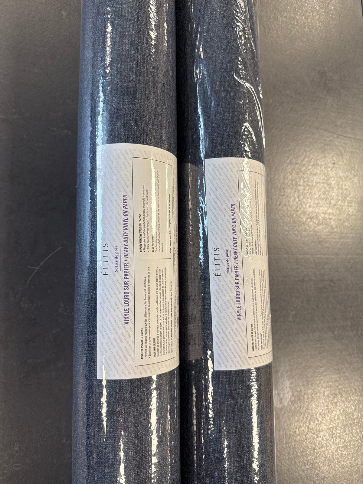 Elitis Lin Behang VP 953 27 - Nieuw!, Huis en Inrichting, Stoffering | Behang, Ophalen, Grijs